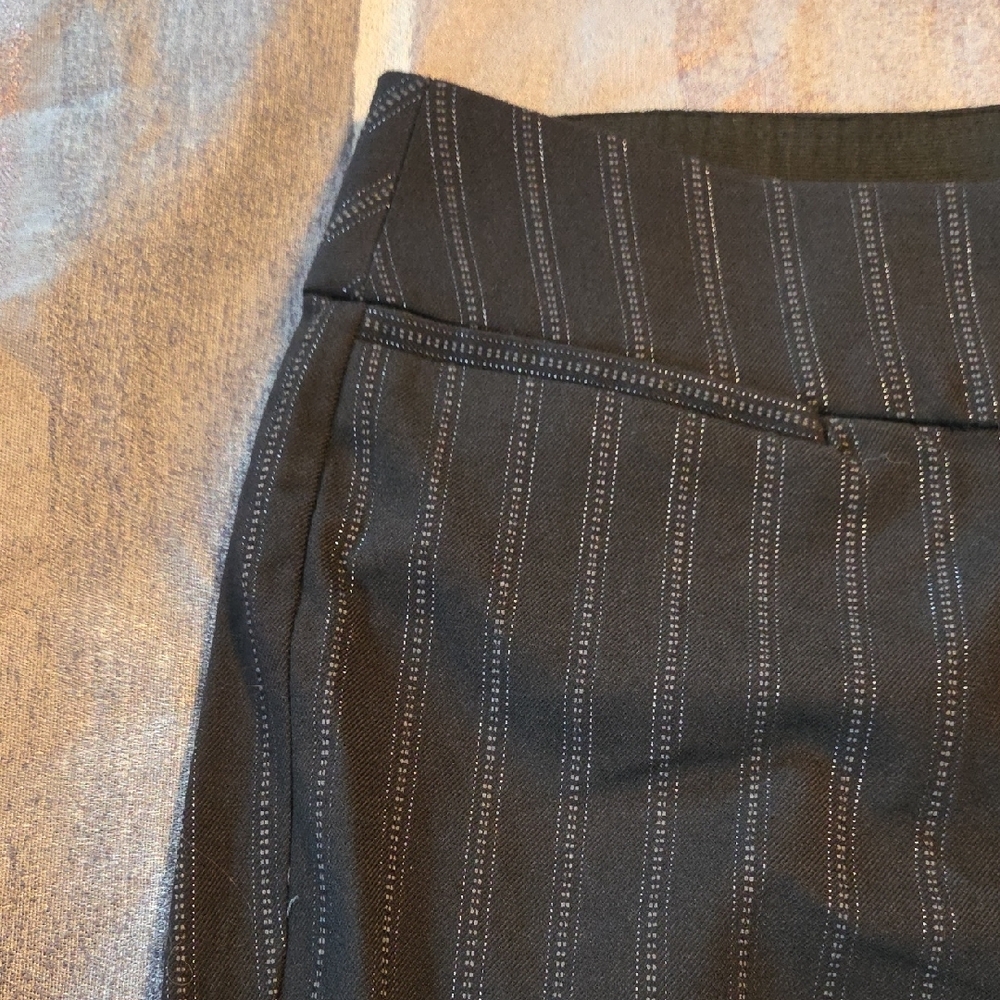 Lane Bryant Charcoal Striped Trousers - Picture 4 of 6